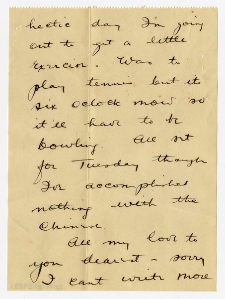 Image: correspondence: Harold M. Bixby to Debby Bixby