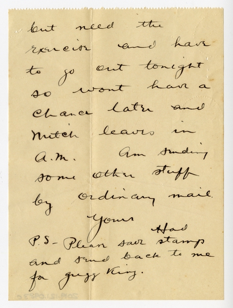 Image: correspondence: Harold M. Bixby to Debby Bixby