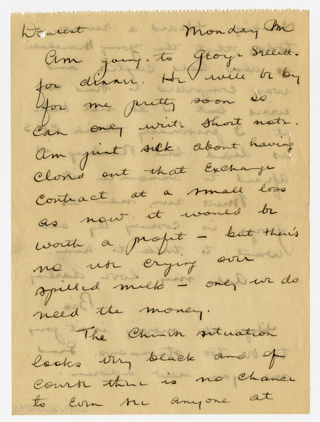 Image: correspondence: Harold M. Bixby to Debby Bixby