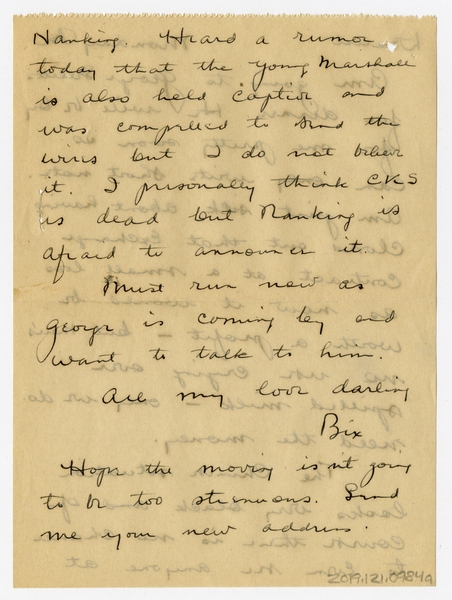 Image: correspondence: Harold M. Bixby to Debby Bixby