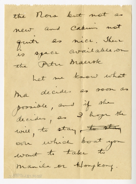 Image: correspondence: Harold M. Bixby to Debby Bixby