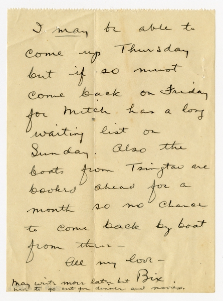 Image: correspondence: Harold M. Bixby to Debby Bixby