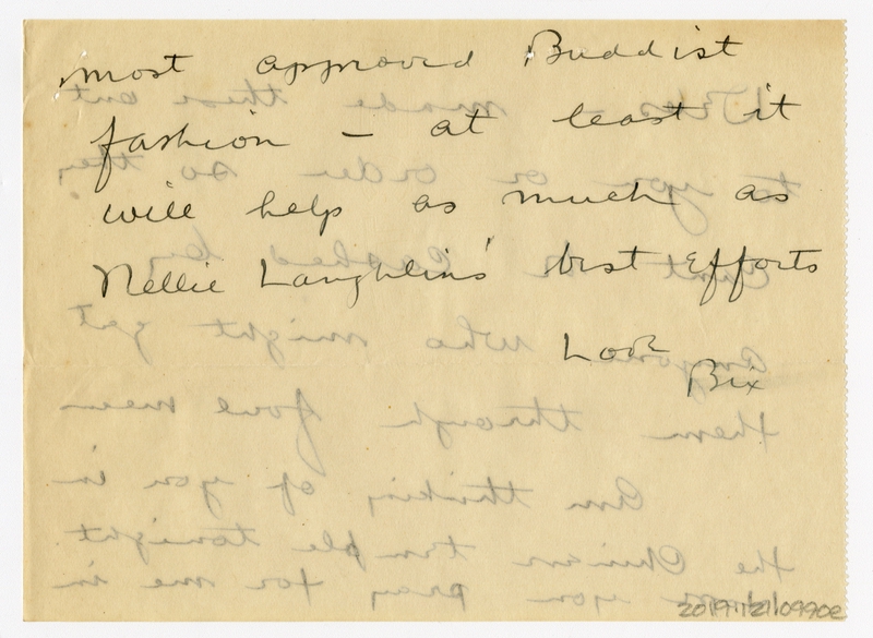 Image: correspondence: Harold M. Bixby to Debby Bixby
