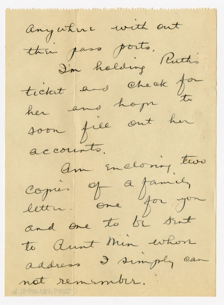 Image: correspondence: Harold M. Bixby to Debby Bixby