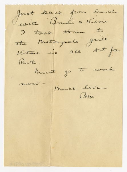 Image: correspondence: Harold M. Bixby to Debby Bixby