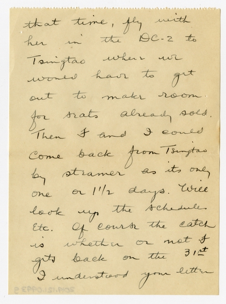 Image: correspondence: Harold M. Bixby to Debby Bixby