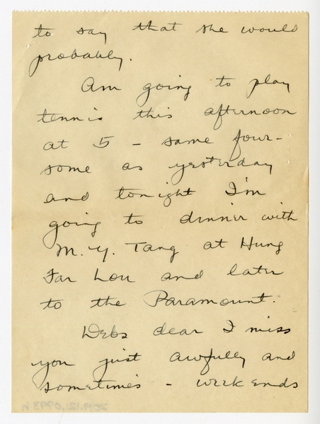 Image: correspondence: Harold M. Bixby to Debby Bixby