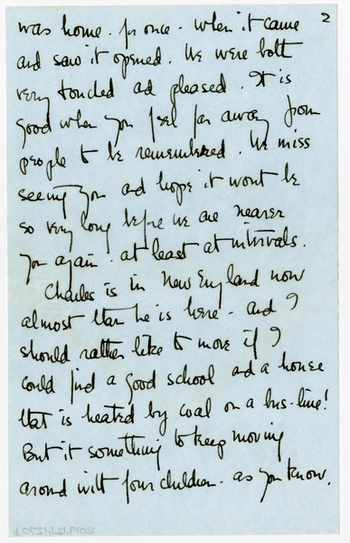 Image: correspondence: Anne Lindbergh to Harold M. and Debby Bixby