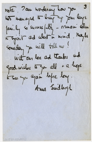 Image: correspondence: Anne Lindbergh to Harold and Debby Bixby