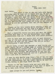 Image: correspondence: Jean MacArthur to Debby Bixby