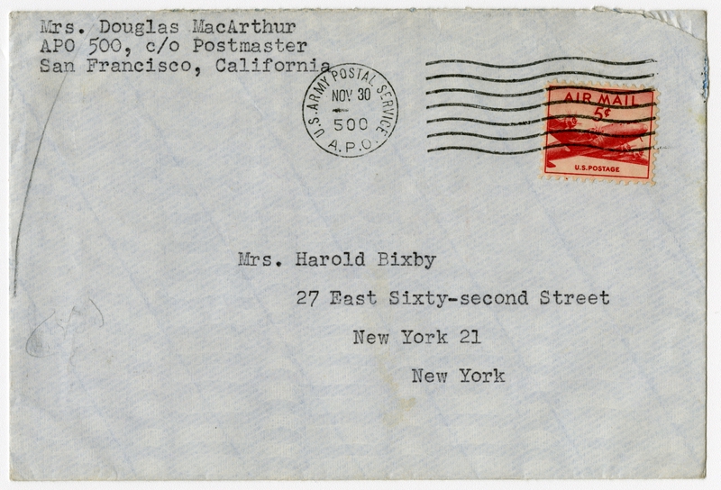 Image: correspondence: Jean MacArthur to Debby Bixby