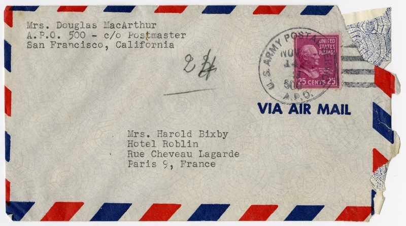 Image: correspondence: Jean MacArthur to Debby Bixby