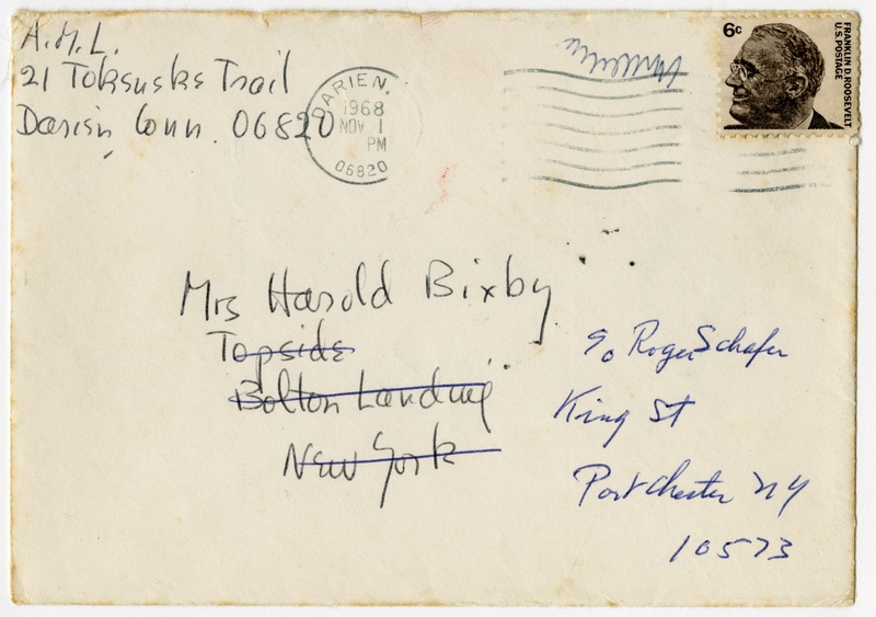 Image: correspondence: Anne Morrow Lindbergh to Debby Bixby