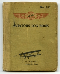 Image: aviator logbook: Harold M. Bixby
