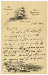 Image: correspondence: Charles Lindbergh to Harold M. Bixby