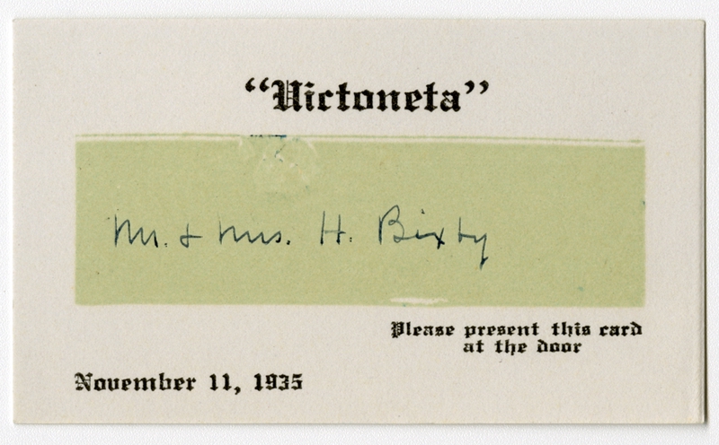 Image: event presentation card: Inauguration of Manuel Quezon, President of the Philippines