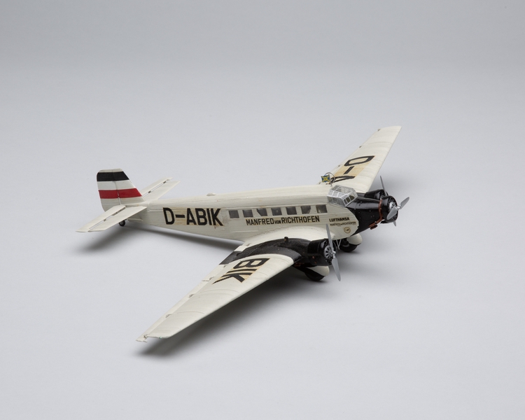 Image: model airplane: Lufthansa German Airlines, Junkers Ju 52