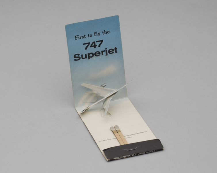 Image: matchbook: Pan American World Airways, Boeing 747