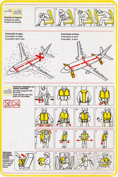 Image: safety information card: Aerolineas Argentinas, Boeing 737