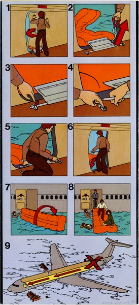 Image: safety information card: Air Atlanta, Boeing 727