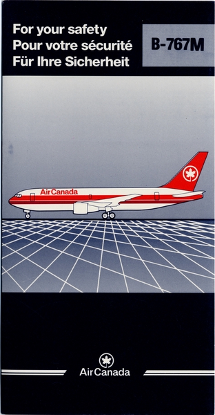 Image: safety information card: Air Canada, Boeing 767M