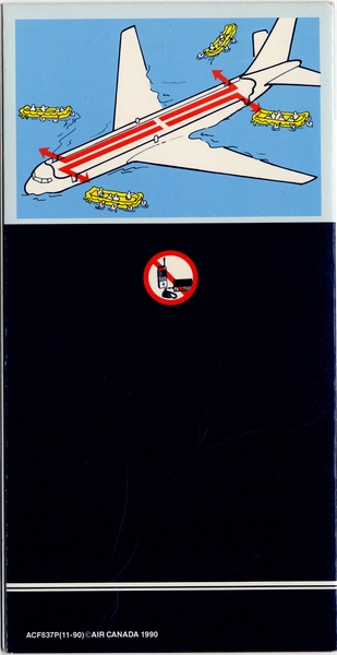 Image: safety information card: Air Canada, Boeing 767M