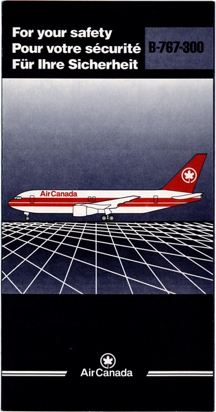 Image: safety information card: Air Canada, Boeing 767-300
