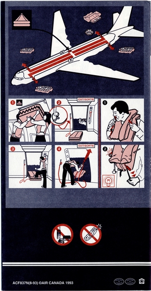 Image: safety information card: Air Canada, Boeing 767-300