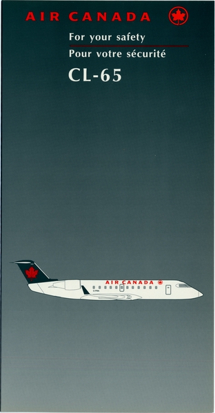 Image: safety information card: Air Canada, Canadair CL-65