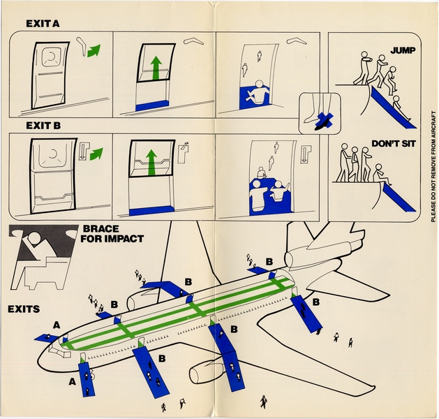Image: safety information card: Air Florida, McDonnell Douglas DC-10