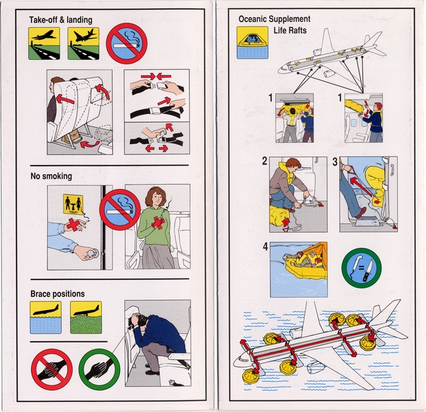 Image: safety information card: Air 2000, Boeing 757