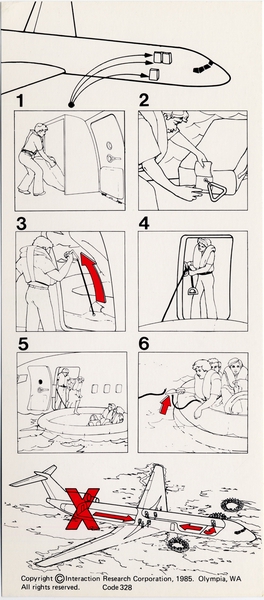 Image: safety information card: Air Atlanta, Boeing 727