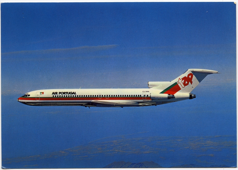 Image: postcard: TAP (Transportes Aereos Portugueses), Boeing 727