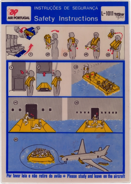 Image: safety information card: TAP Air Portugal, Lockheed L-1011 TriStar 500