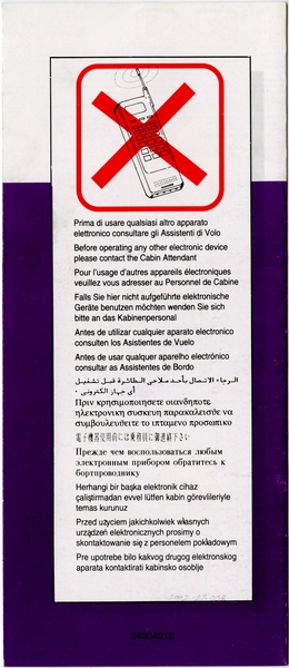 Image: safety information card: Alitalia, Airbus A321