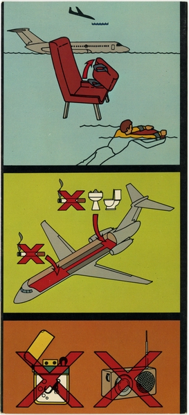 Image: safety information card: Allegheny Airlines, BAC One-Eleven