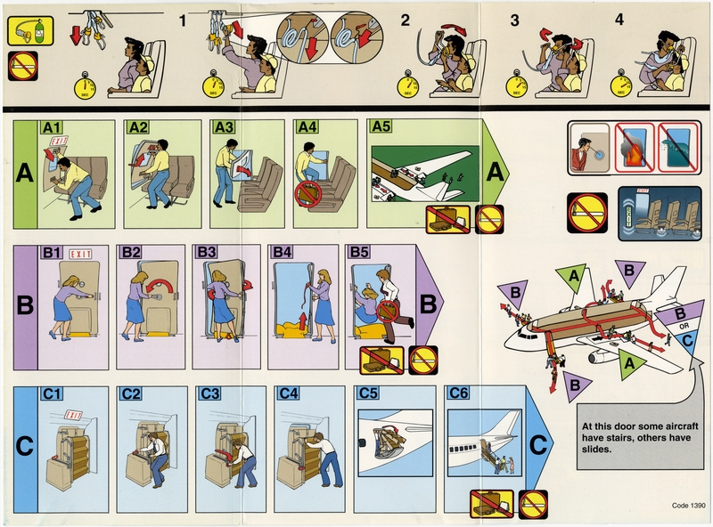 Image: safety information card: Aloha Airlines, Boeing 737
