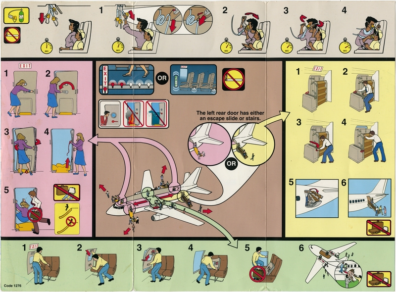 Image: safety information card: Aloha Airlines, Boeing 737