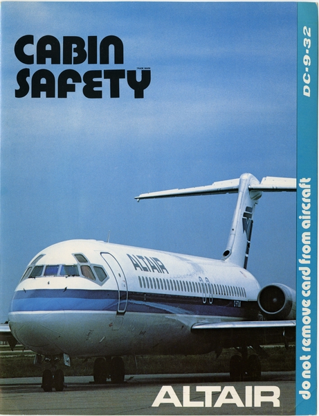 Image: safety information card: Altair Airlines, Douglas DC-9-32
