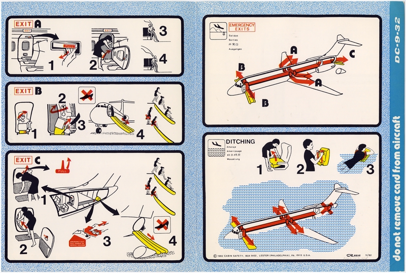 Image: safety information card: Altair Airlines, Douglas DC-9-32