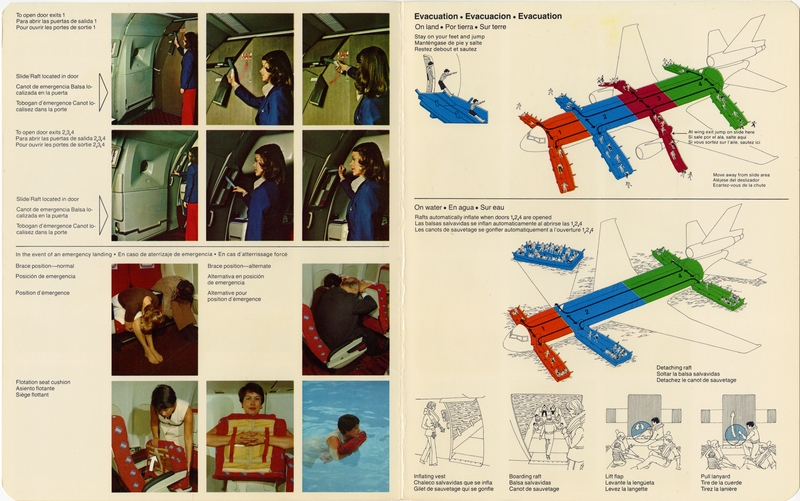 Image: safety information card: American Airlines, McDonnell Douglas DC-10