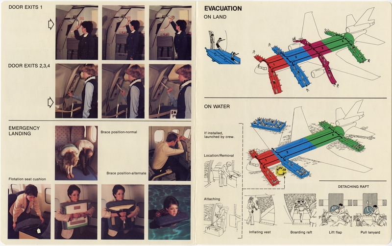 Image: safety information card: American Airlines, McDonnell Douglas DC-10
