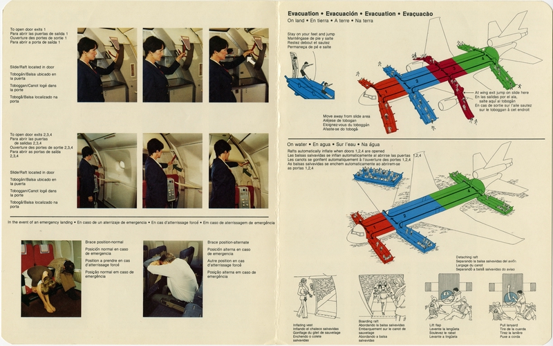 Image: safety information card: American Airlines, McDonnell Douglas DC-10-30