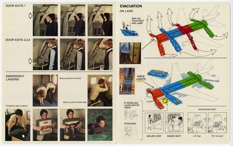 Image: safety information card: American Airlines, McDonnell Douglas DC-10