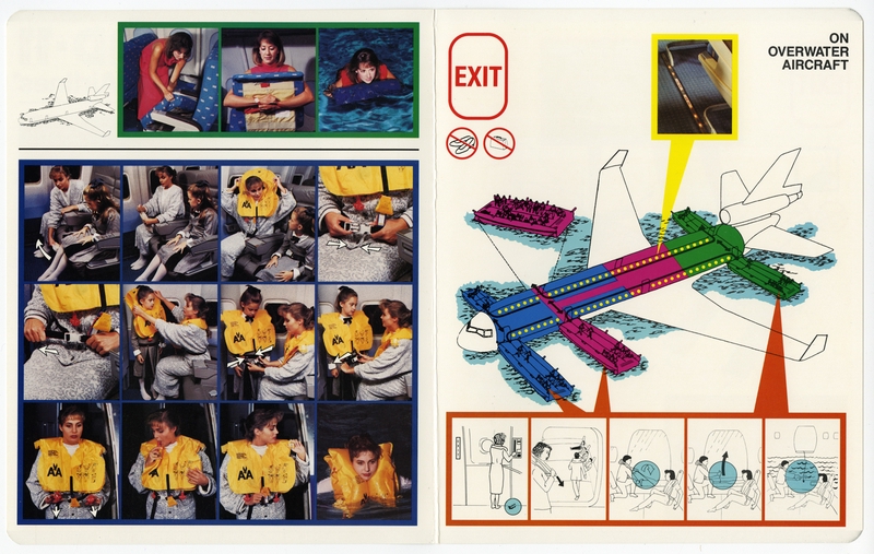 Image: safety information card: American Airlines, McDonnell Douglas MD-11