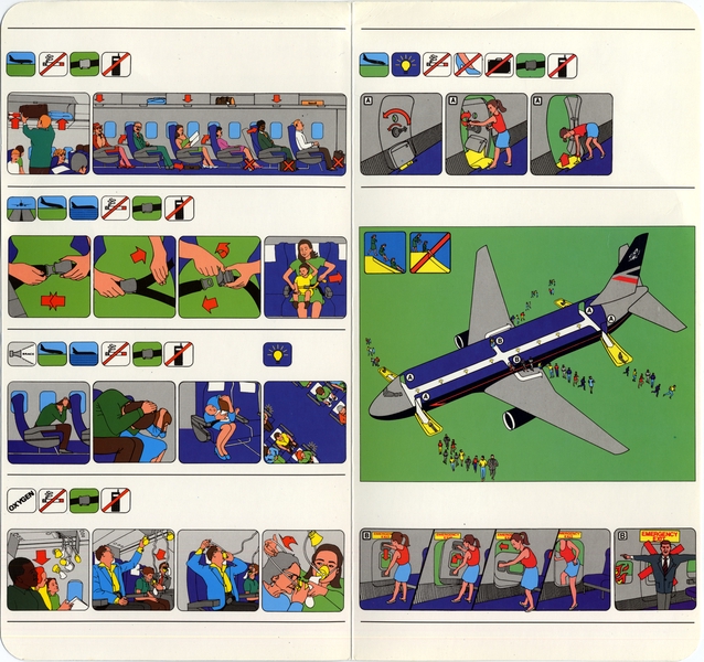 Image: safety information card: British Airways, Boeing 737-200
