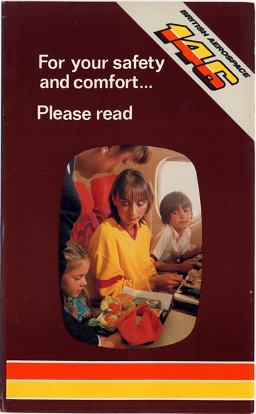 Image: safety information card: British Aerospace BAe-146