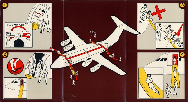 Image: safety information card: British Aerospace BAe-146