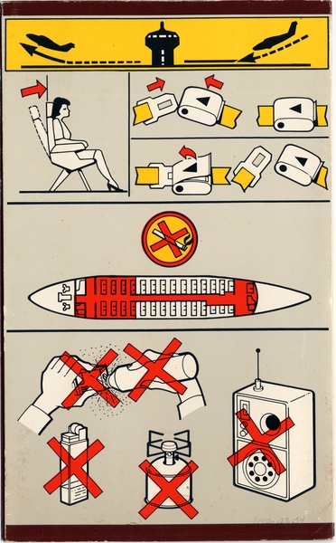 Image: safety information card: British Aerospace BAe-146