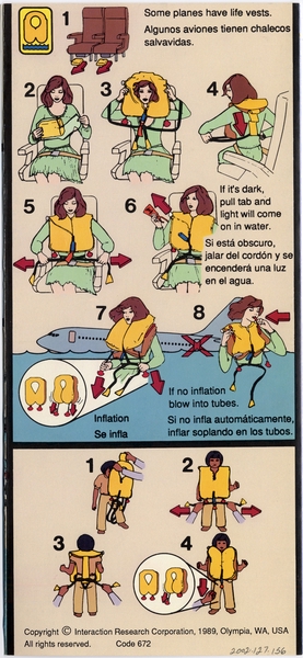 Image: safety information card: Braniff Inc., Boeing 737-200